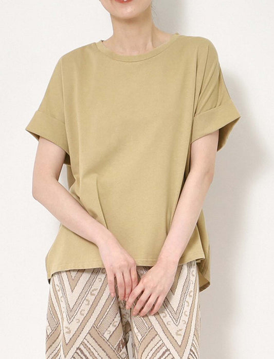 バックPT異素材バイカラートップス