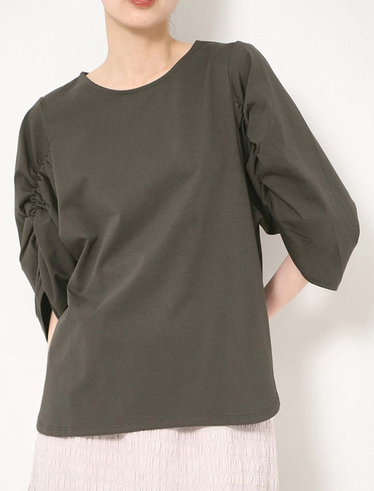 ドライコットンボリュームスリーブカットソー