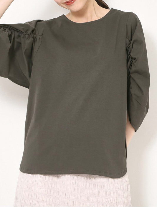 ドライコットンボリュームスリーブカットソー