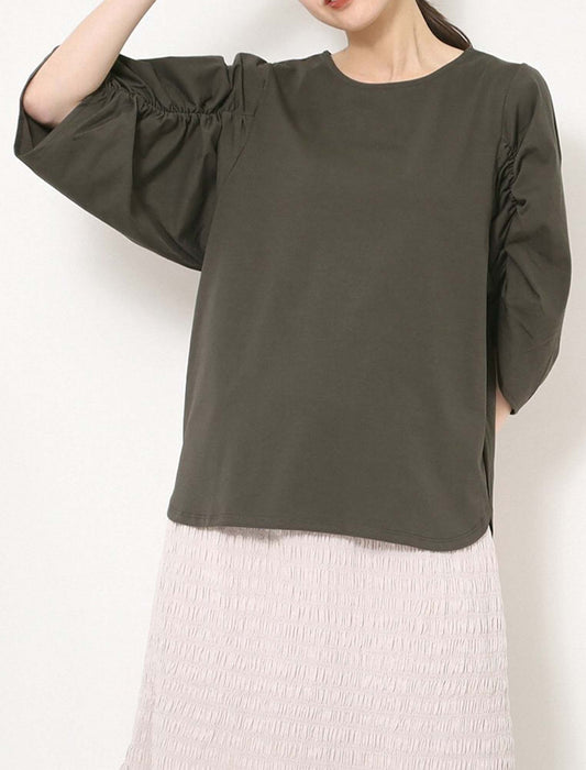 ドライコットンボリュームスリーブカットソー