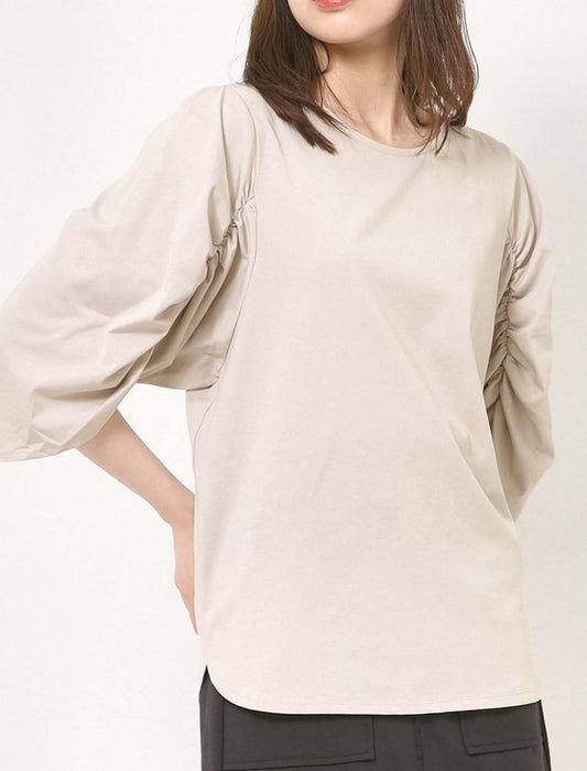 ドライコットンボリュームスリーブカットソー