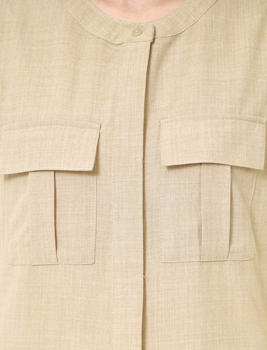 フロントポケットシャツワンピース