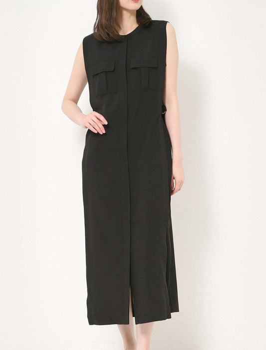 フロントポケットシャツワンピース