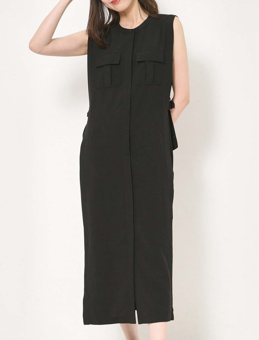 フロントポケットシャツワンピース