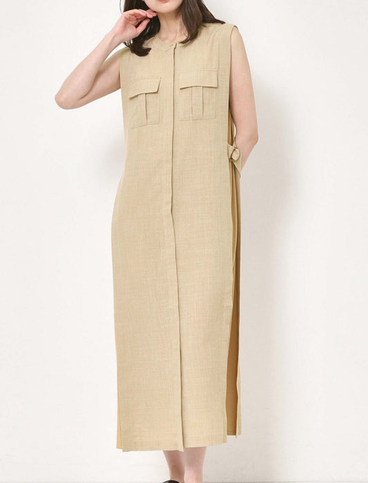 フロントポケットシャツワンピース