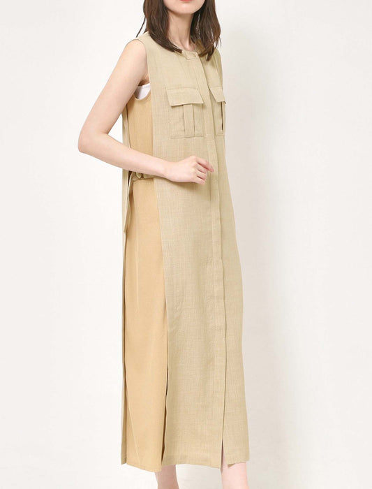 フロントポケットシャツワンピース