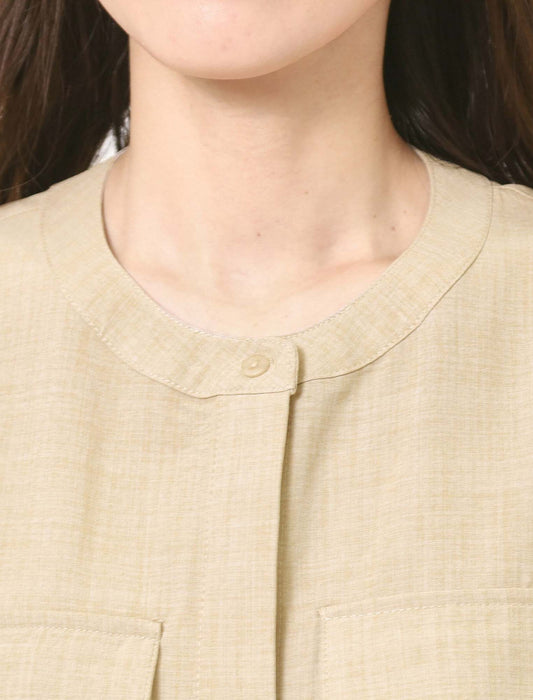 フロントポケットシャツワンピース