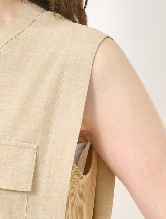 フロントポケットシャツワンピース