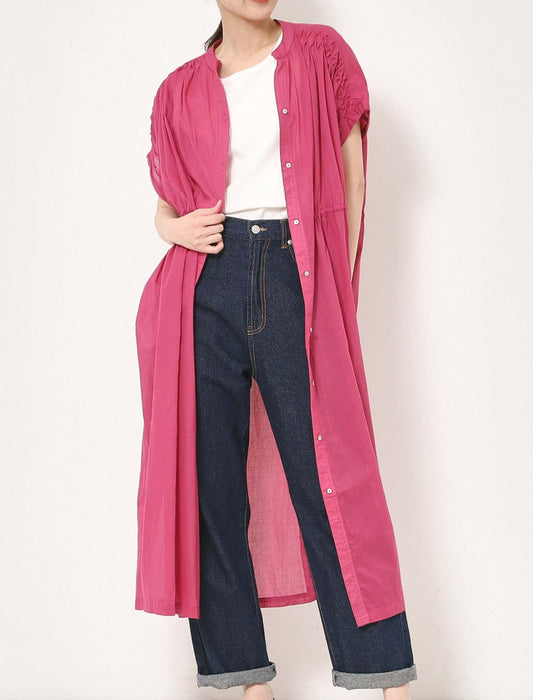 ハンドスモックシャツワンピース