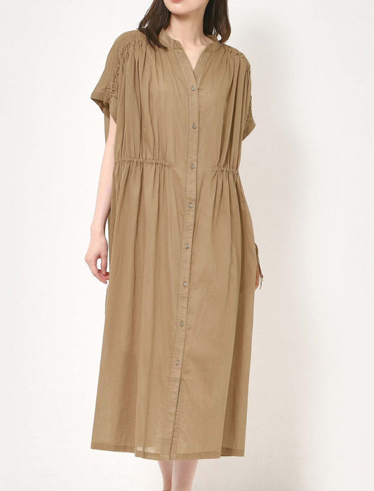 ハンドスモックシャツワンピース