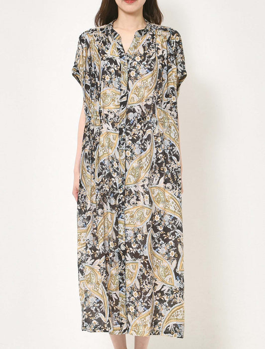 ハンドスモックシャツワンピース