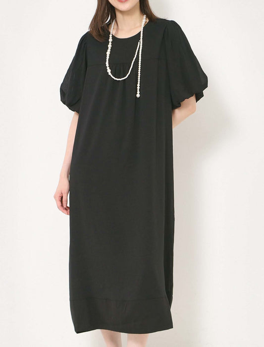 シアーバルーンスリーブワンピース