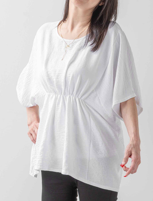 多切替ウエストギャザーブラウス