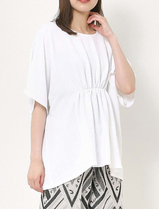 多切替ウエストギャザーブラウス