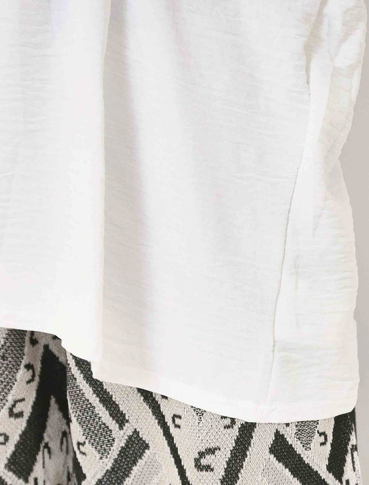 多切替ウエストギャザーブラウス