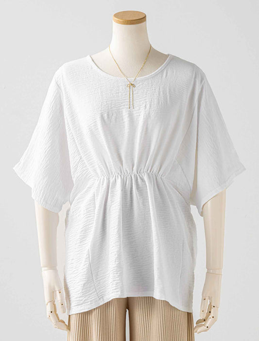 多切替ウエストギャザーブラウス