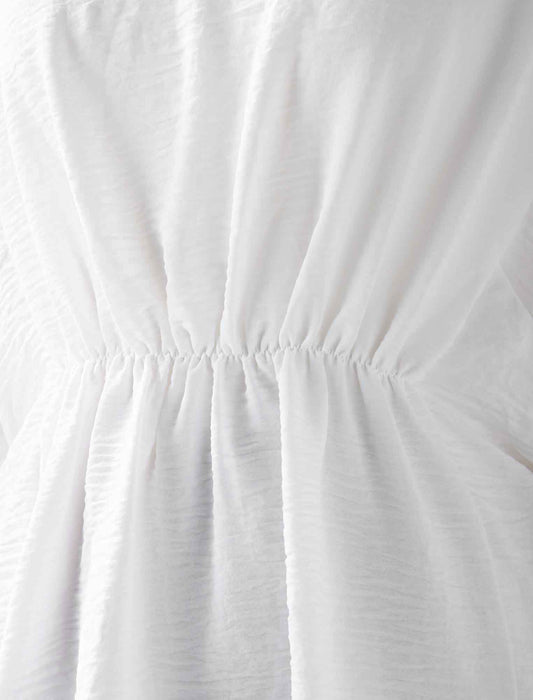 多切替ウエストギャザーブラウス