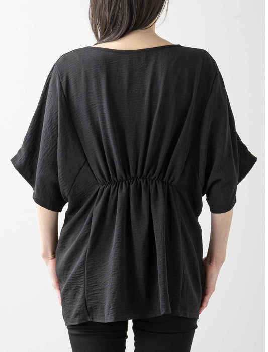 多切替ウエストギャザーブラウス