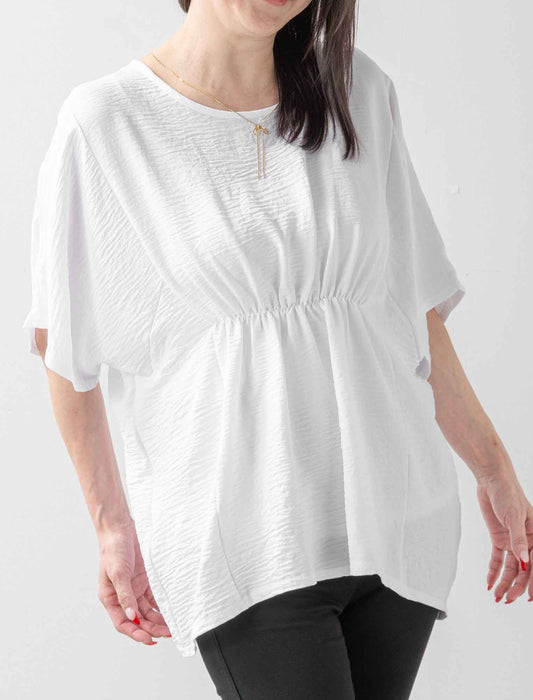 多切替ウエストギャザーブラウス