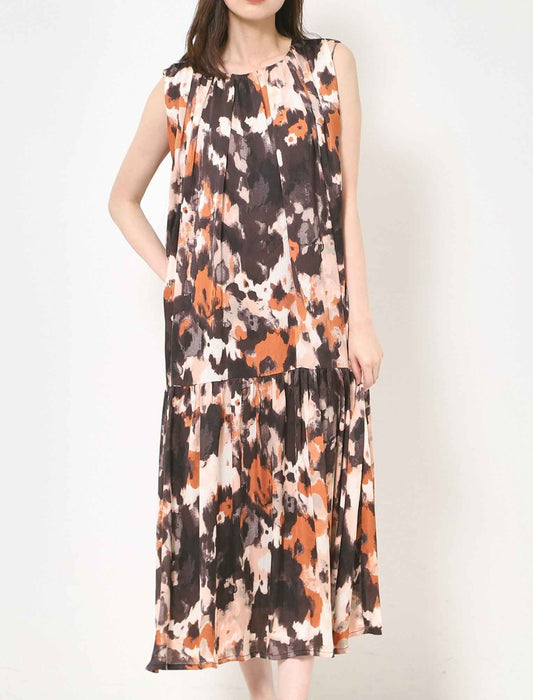 ぼかしＰＴギャザー切替ワンピース