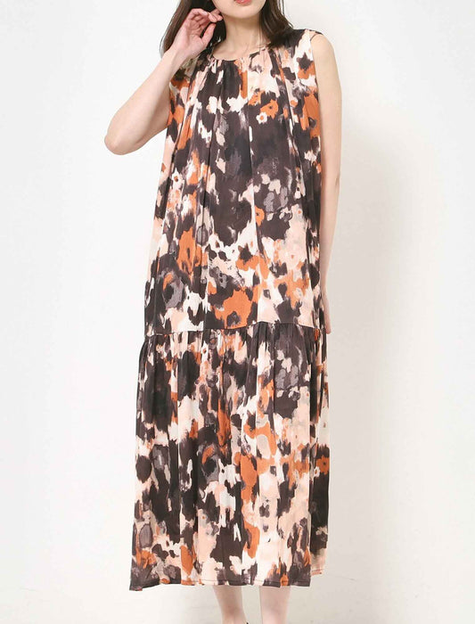 ぼかしＰＴギャザー切替ワンピース