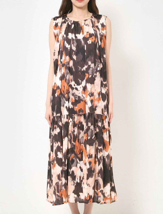 ぼかしＰＴギャザー切替ワンピース