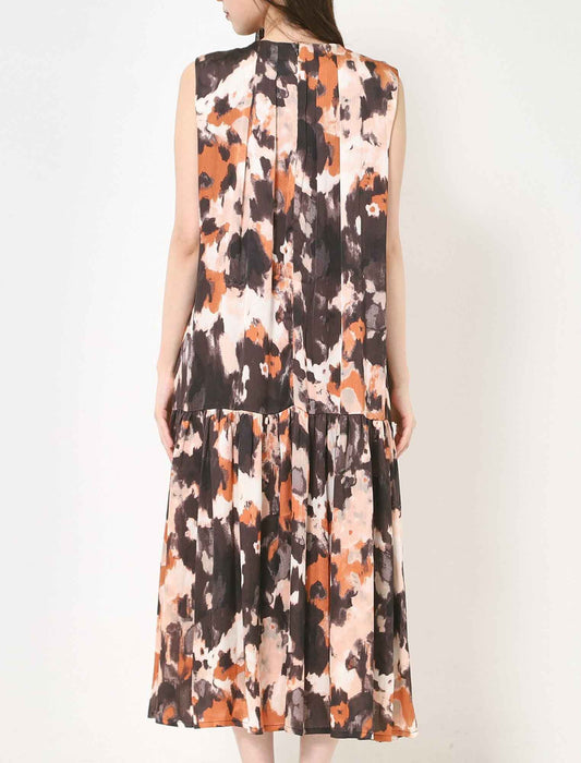 ぼかしＰＴギャザー切替ワンピース