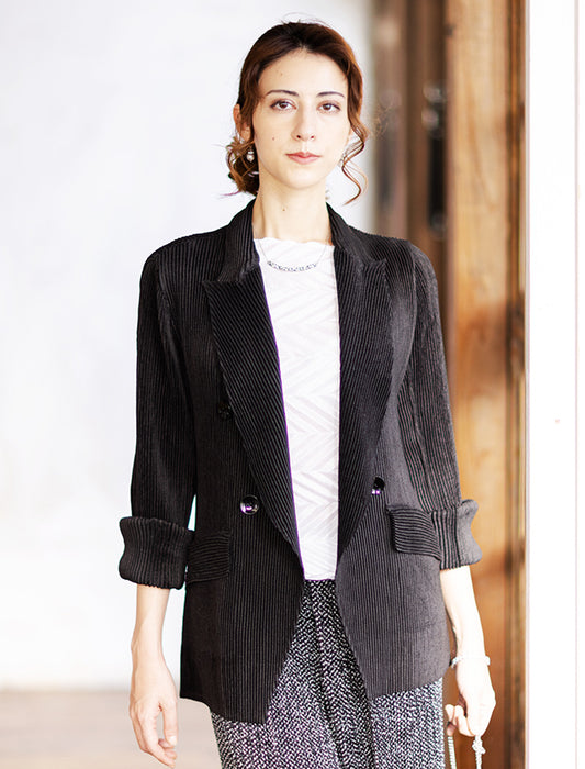 ＜SPECCHIO＞シャトルプリーツピークドジャケット　