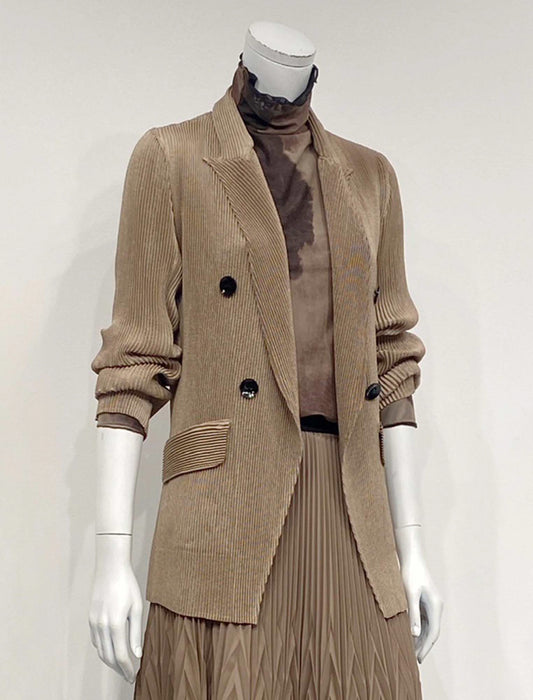 ＜SPECCHIO＞シャトルプリーツピークドジャケット　