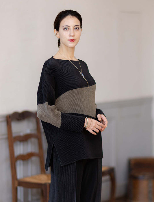 ＜SPECCHIO＞カラーブロックシャトル プルオーバー