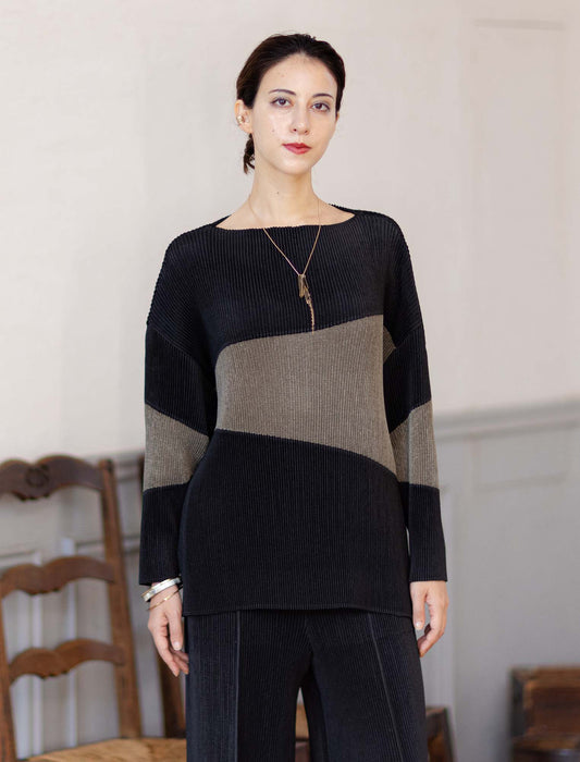 ＜SPECCHIO＞カラーブロックシャトル プルオーバー