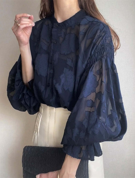 透け感がおしゃれなオーガンジーブラウス | Northmall（ノース