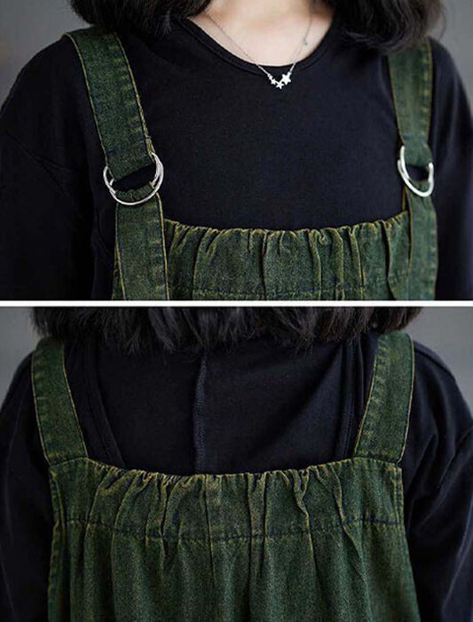 ウォッシュ加工サロペ・デニムワンピース | Northmall（ノース