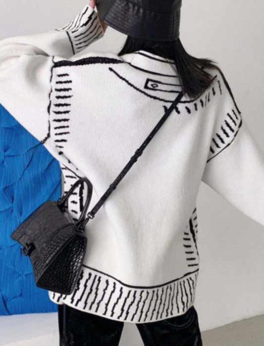 トロンプルイユオーバーサイズカーディガン