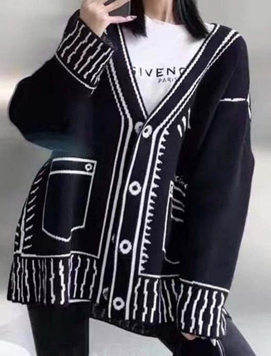 トロンプルイユオーバーサイズカーディガン