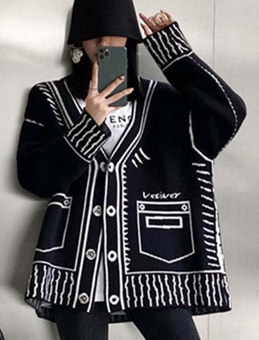 トロンプルイユオーバーサイズカーディガン