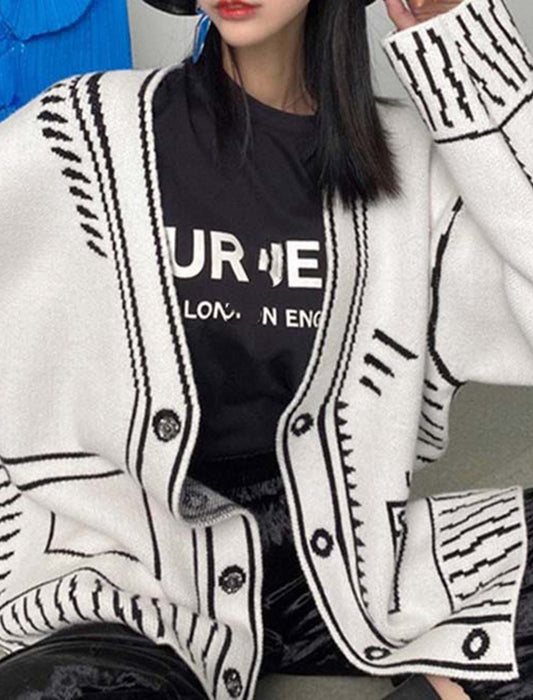 トロンプルイユオーバーサイズカーディガン