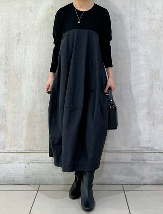 ニットミックスワンピース