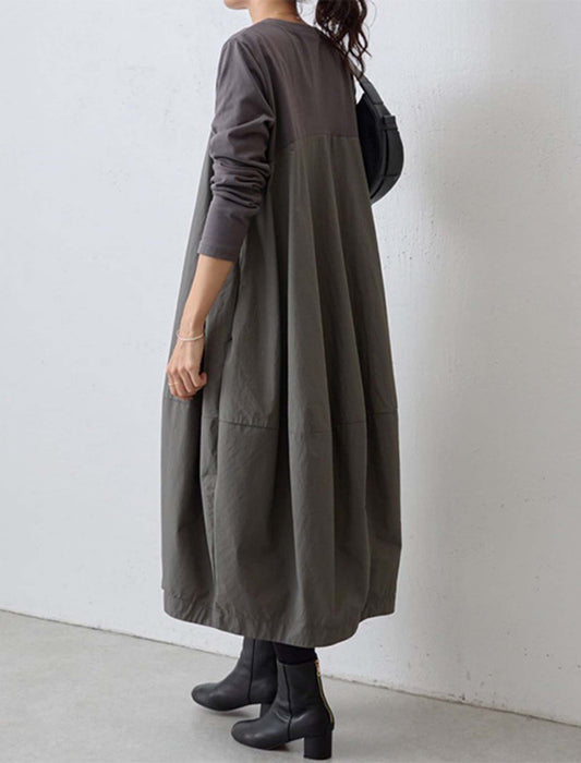 ニットミックスワンピース