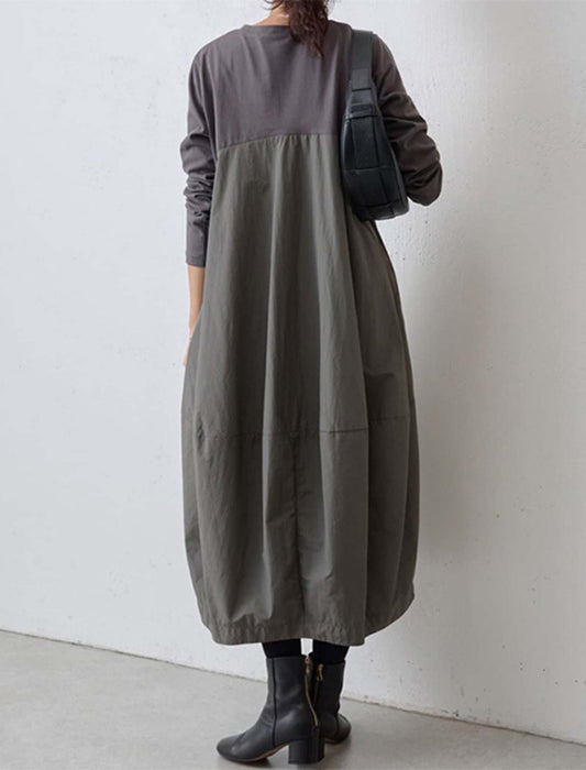 ニットミックスワンピース