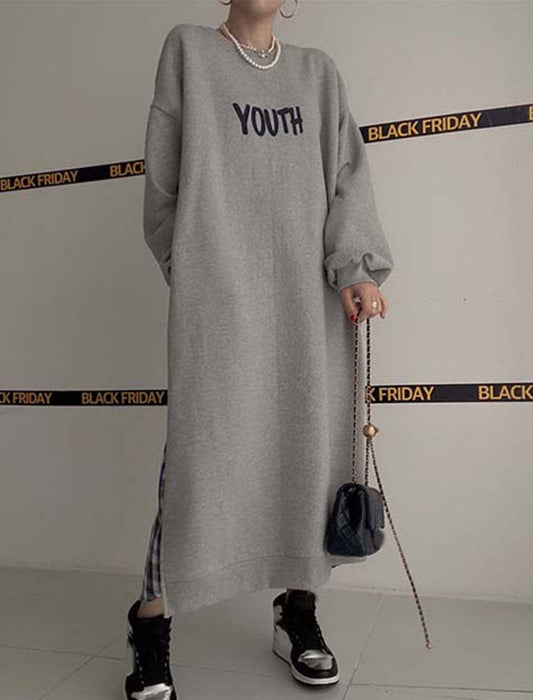 バックチェック柄切り替えワンピース