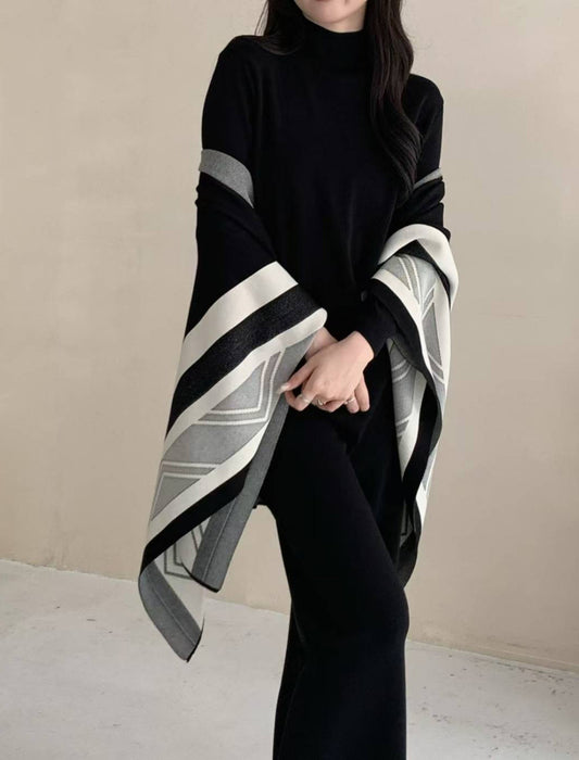 配色ラインニットセットアップ