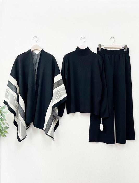 配色ラインニットセットアップ