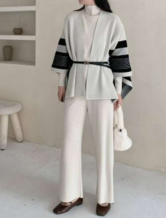 配色ラインニットセットアップ