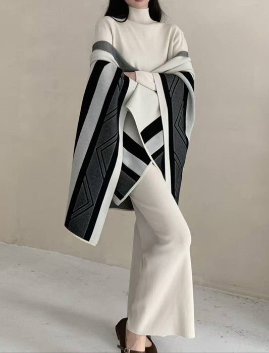 配色ラインニットセットアップ