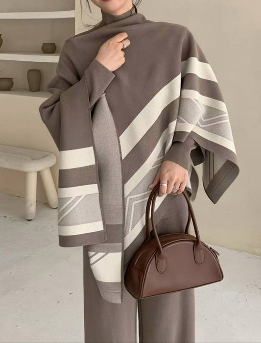 配色ラインニットセットアップ