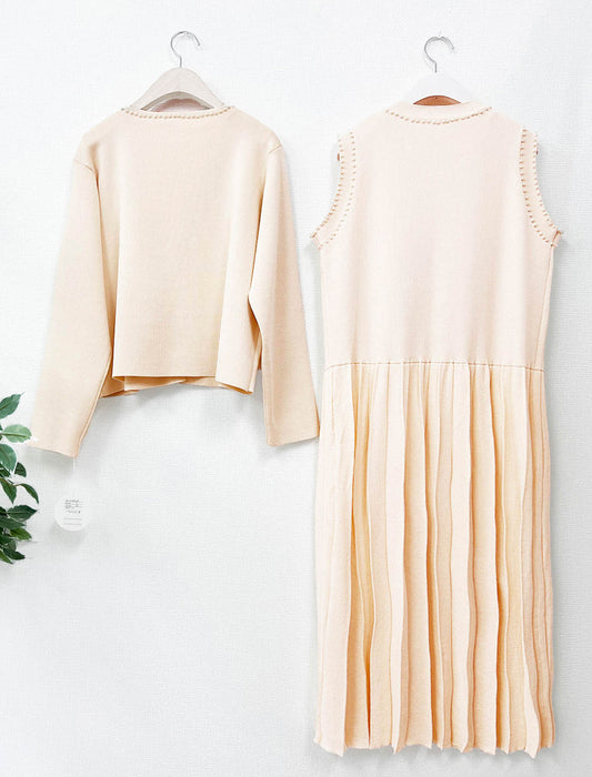 パール使いツイード調セットアップ