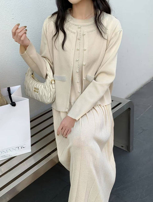 パール使いツイード調セットアップ