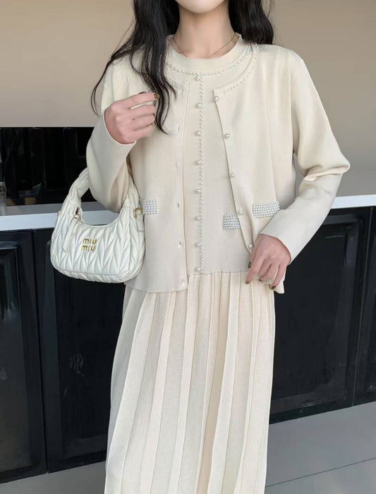 パール使いツイード調セットアップ