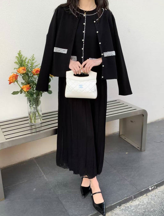 パール使いツイード調セットアップ